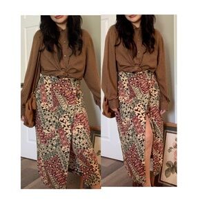 Vintage boho print skirt